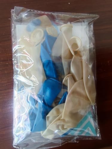 Happy Birthday Banner and Decoration - Blue Balloons, Ribbons and Banners for Party Supplies