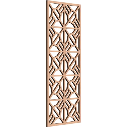 Image of 9 3 /8 inchW x 24 3 /8 inchH x 1 /4 inchT Auburn Decorative Fretwork Wood Wall Panels, Alder