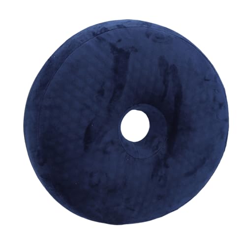 Coussin ergonomique beignet bleu marine en gel et mousse à mémoire de forme
