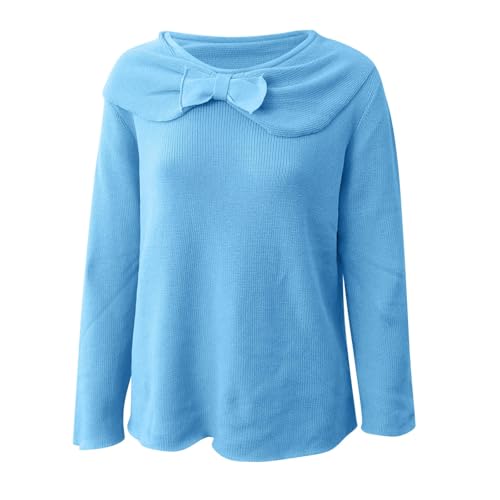 Suéter holgado para mujer que estiliza con punto cómodo y cuello V 3