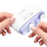 Electric 2-in-1 Nail Clipper & Polisher, 2-Speed Safe Fingernail Trimmer for All Ages, Rechargeable Automatic Nail Clipper with Light, Manicure Set for Baby Kids Seniors & Weak Hands