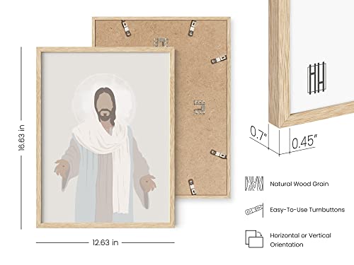 Haus And Hues Jesus Pictures For Wall - Jesus Framed Wall Art Painting, Christian Art Wall Decor, Jesus Wall Art, Picture Of Jesus Christ Framed Jesus Decor, Religious Wall Decor (Beige Framed, 12X16) #TOP2