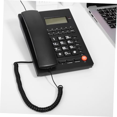 Téléphone fixe de bureau STOBOK avec écran clair et volume réglable - 6