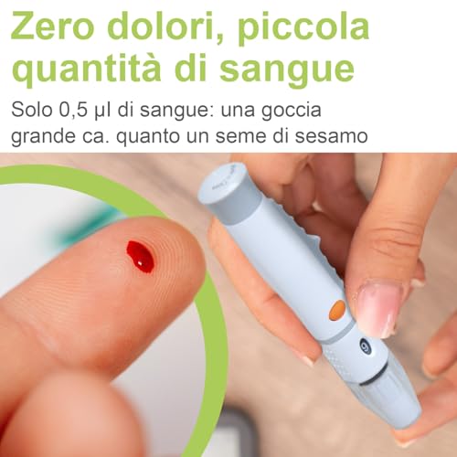 Strisce reattive adia (200 pezzi), pacco convenienza per monitorare la glicemia in caso di diabete (valori di zucchero elevati nel sangue), fabbricate per il glucometro adia (non apparecchio) - 6