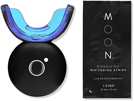 MOON Teeth Whitening Kit with LED Light, Wireless, 5 Minute Treatment, Gentle on Teeth, Helps Remove Stains from Coffee, Smoking, Wine, Soda