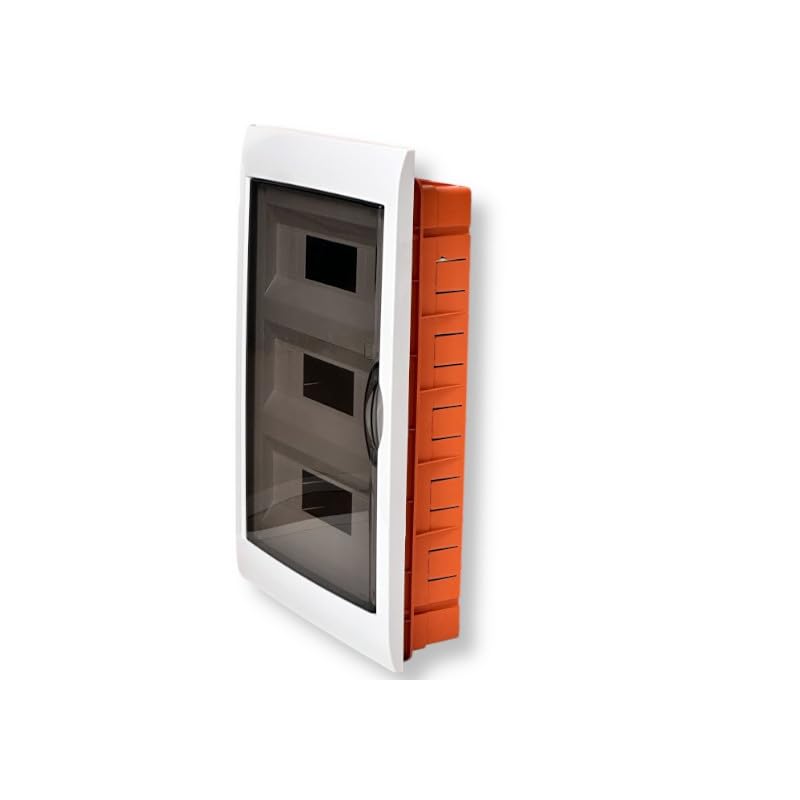 CENTRALINO DA INCASSO 54 MODULI CON CORNICE BIANCA E PORTELLO FUMÈ IP40