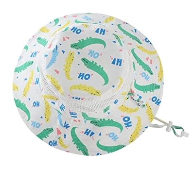 Home Prefer UPF50+ Chapéu De Sol Infantil De Aba Larga Para Meninos E Meninas Chapéu De Proteção Solar Zoológico Tubarão Praia Balde Chapéu De Natação Safári, Crocodilo, 2-4 Anos