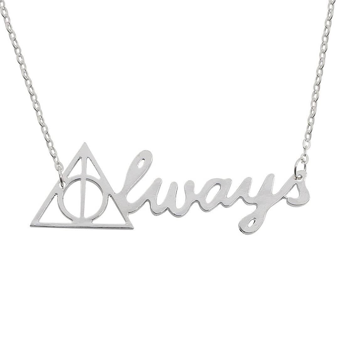 Yellow ChimesHarry Potter Accessories Pendant for Women Harry Potter Deathly Hallows Always Locket Pendant Necklace for Women and Girls.
