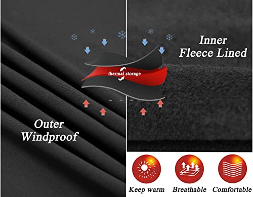 Silkworld Men's Thermal Long Sleeve Compression Shirts Athletic Cold Weather Base Layer,B1_Fleece Lined_3Pack_Black#3,Medium #TOP4