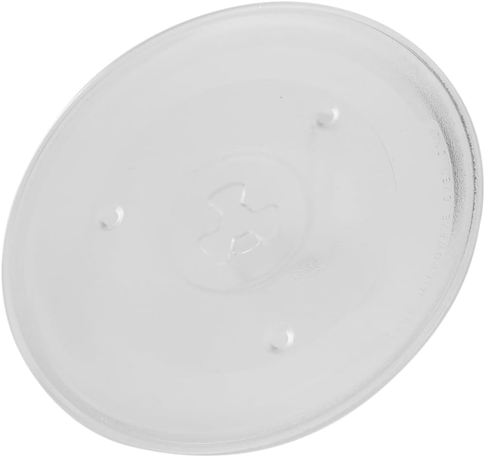 Microwave Glass Tray Replacement Y-type Turntable Plate Diameter Transparent for Home Microwave Oven Use and Heat Resistant Glass Material