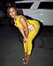 Doweha Womens Sexy Mesh Jumpsuit Summer 2023 Bodycon Hollow Out Party Club Rompers Rhinestone Up Polka Dot Outfit Yellow M