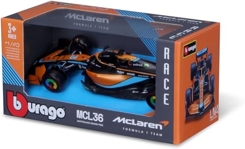 Bburago 1/43 Scale Formula 1 McLaren F1 MCL36 miniatura 6