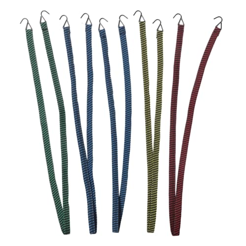 Kisangel 5pcs Heavy Duty Bungee Cord with Hooks Durable Elastic Tie Down Straps for Motorcycle Luggage Cargo Camping and Trailer Use Exceptional Elasticity and Sturdy Build