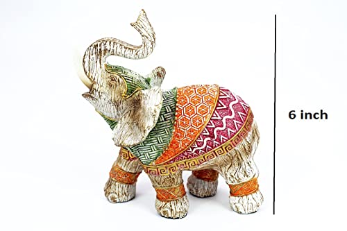 Image of AUGEN Polyresin Elephant Idol Statue Showpiece for Home Decor Decoration and Gifting (1 Piece,7145A2)-A