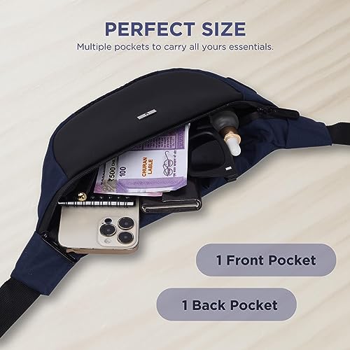 Image of WILDHORN Waist Bags for Men Women I Ultra Strong Stitching Sturdy Zippers Waterproof Pocket Large Fanny Pack for Hiking Travel Camping Running