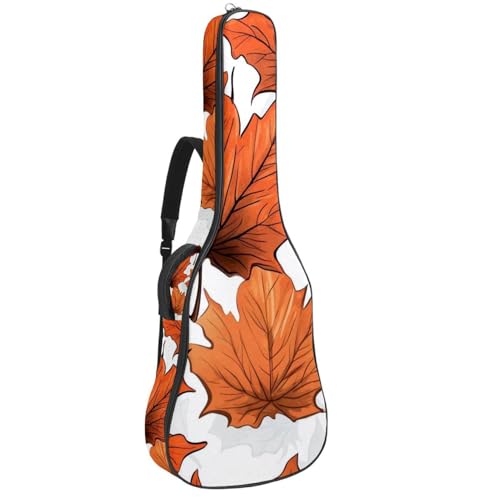 Housse de guitare acoustique 40 pouces imperméable à motif feuille d'érable