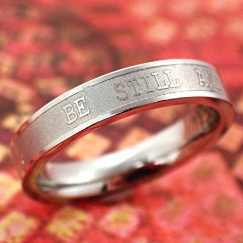 FORGIVEN JEWELRY Be Still and Know Ring Stainless Steel4