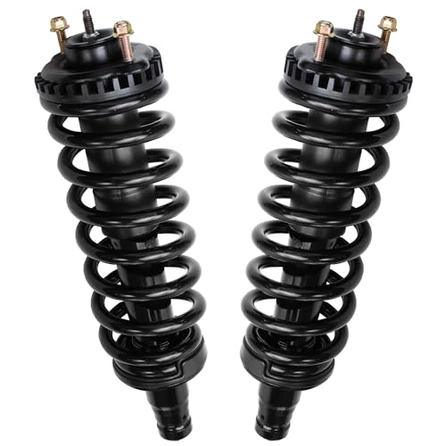 Image of Detroit Axle - 14pc Front End Kit for Chevy Trailblazer EXT GMC Envoy XL XUV Buick Rainier Isuzu Ascender Saab 9-7X Olds Bravada, Lower Control Arms w /Ball Joints Struts Sway Bars Tie Rods Boots
