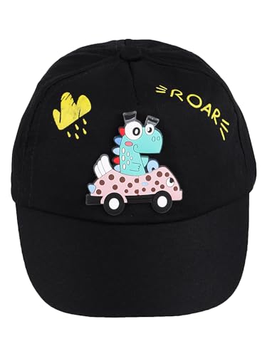 Image of PASSION PETALS Summer Dino Rockstar Baseball Cap for Kids Boys and Girls 2-4Years