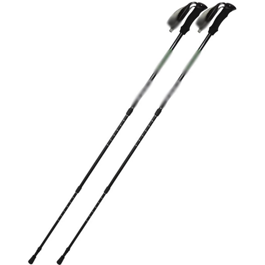 Nordic Hiking Trekking Poles, with EVA Grip + Adjustable Wrist Strap, Aluminum Alloy Walking Stick, for Skiing, Traveling(Black Color)