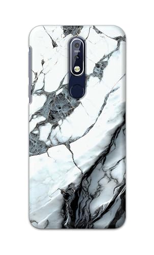 Image of Printed Hard Back Cover for Nokia 7.1 Back Cover (Marble Design -K1) -190724(DP)