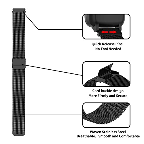 SenMore ID205L Strap, Beautiful Metal Strap Compatible with ID 205/ 205L/ ID215G, 19mm Stainless Steel Replacement Strap for SW025/ SW023/ SW021/ SW020/ TE021/ TE020/ YM023/ YM021/ YM020 - Image 4