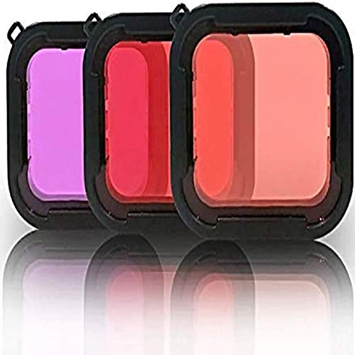 Kula Co. 3 Pack Dive Filter for GoPro Hero 5/6/7 Black Super Suit