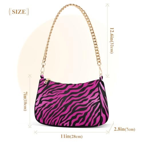 Shoulder Bag Zebra Skin Pink Black Women Clutch Handbag Shoulder Purch Boho Bag Date Chain Bag Tote Bag Spring Holiday Birthday Gift for Girlfriend, Wife, Lover2