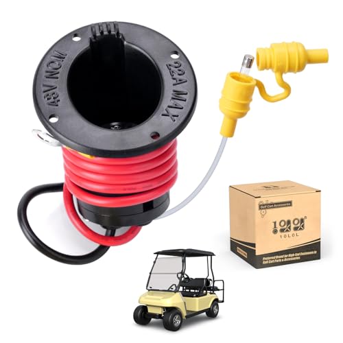 Réceptacle et fusible 48V Club Car 101802101 10L0L pour chargeur chariot de golf