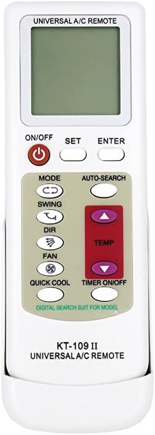 Universal Air Conditioner Remote KT-109 II Easy Setup and Connection With Only Brand Code