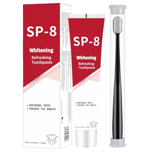 Sp-8 Dentifricio Probiotico, Dentifricio Sbiancante Probiotico Sp-8 con Spazzolino, Dentifricio per la Pulizia Profonda, Dentifricio Probiotico Ultra Sbiancante - Alito Fresco (1)