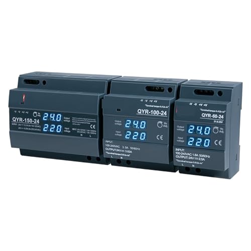 Alimentation à découpage rail DIN 24V 100W QYR-60W avec affichage numérique pour bande LED