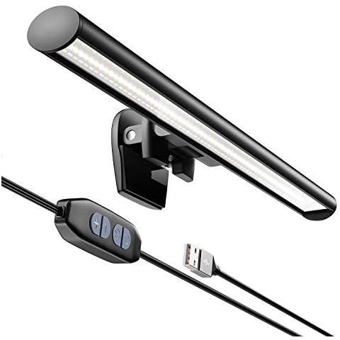 Laptop Monitor Lamp, Globalink LED e-Reading Desk Lamp with No Glare on Screen for Eyes Care, Notebook Monitor lamp with Adjustable Brightness and Color Temperature, USB Powered Home Office Lamp Cover