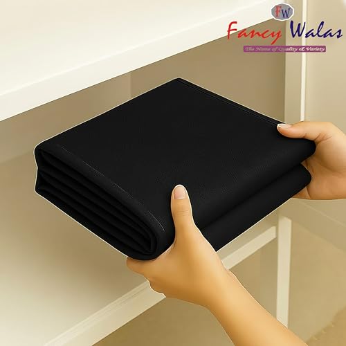 Image of Refrigerator Cover Double Door Waterproof, Dustproof, Refrigerator Top Cover, Protective Covers for Fridges with Extra Storage Space Nylon Top Fridge cover with 6 Storage Pockets (Black, 170 x 65 cm)