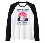 best rabbit dad ever retro vintage 80s funny dad bunny maglia con maniche raglan