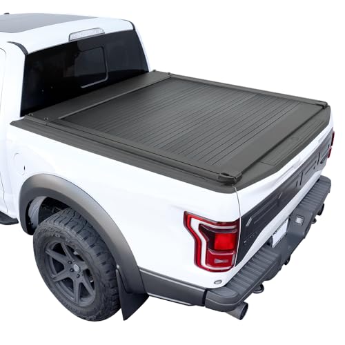 Syneticusa AR Automatic Retract Hard Tonneau Cover Fits 2011-2025 Ford F-150 5.5' (67”) Truck Bed (incl. Raptor/Lightning) Retractable Waterproof T-Slot Rails
