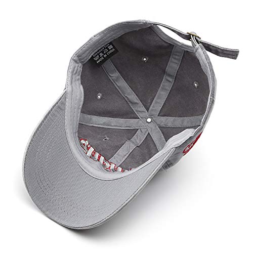Casquette de baseball vintage délavée usée rouge vin brodée