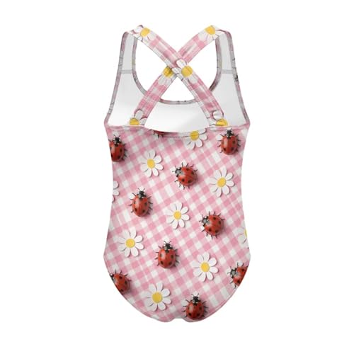 Image of Girls Swimsuit Criss Cross Back 1-Piece Summer Beach Swiwmear
