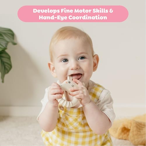 Image of Tiger Tribe Baby Silicone Teether - Bunny Shape, BPA-Free, Soft Relief for Teething, Sensory Toy for Newborns and Infants 0-18 Months