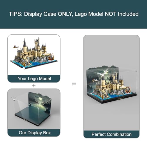 Image of Acrylic Display Case for Lego Harry Potter Hogwarts Castle and Grounds 76419 Building Set, Dustproof Display Box for Harry Potter Playset, Perfect Display Model ,Gift Idea for Adults