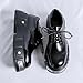 Men's Leather Platform Oxfords Fashion Goth Punk Motorcycle Shoes with Metal (Black,10)
