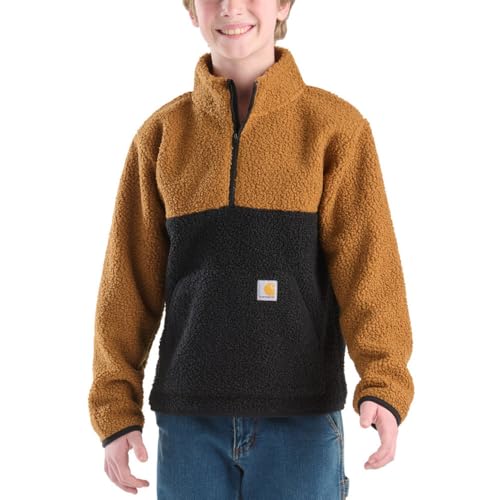 Carhartt Kid's CA6777 Long-Sleeve Sherpa Half-Zip Sweatshirt - Boys