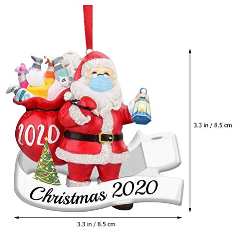 KESYOO Enfeite de Papai Noel Natal de 2020 Resina Papai Noel Natal Pendente da Árvore de Natal Féria