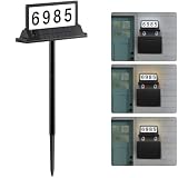 Solar Address Sign for House Numbers with Magnetic Mount & Dual-Sided LEDs