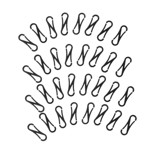 AUTSUPPL 200pcs Windproof Rope Hooks Plastic Snap Hooks Lanyard Hanging Buckle Spring Clip for Crafts