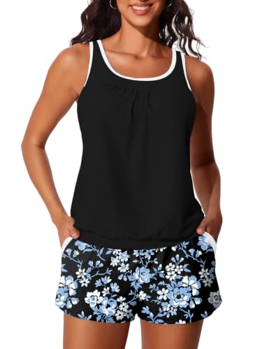 Image of Summer Mae Womens Tankini Swimsuits Two Piece with Pockets Bathing Suits