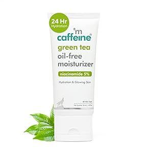 mCaffeine Oil Free Moisturizer for Oily Skin | Hyaluronic Acid & Niacinamide Moisturizer For Men & Women | Face Cream for Barrier Repair, Acne & Hydration | Suitable for All Skin Types – 50ml