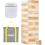 GOROCK Giant Tumbling Tower Game，57Pcs Wooden...