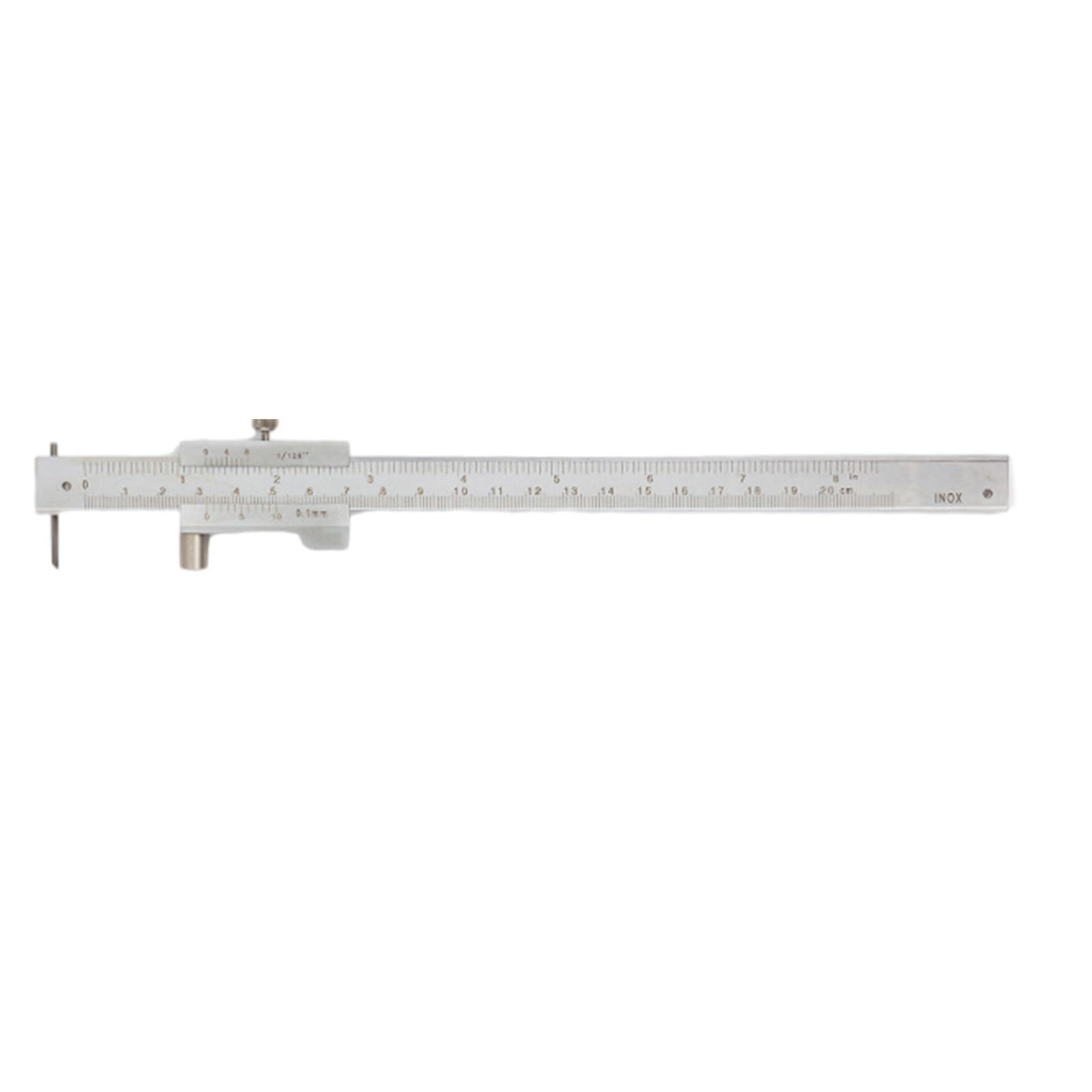 Jazuaiao 200Mm0.1mm Metal Verniers Calipers 8In 200Mm Stainless Steel Iron Wood Scribing With Engraveds Scale For Surfaces Carbides Scribes Calipers