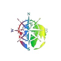 Adesivo Bussola Su Pellicola Trasparente - Decalcomania 15x15cm, Resistente A UV E Intemperie - Foto 5